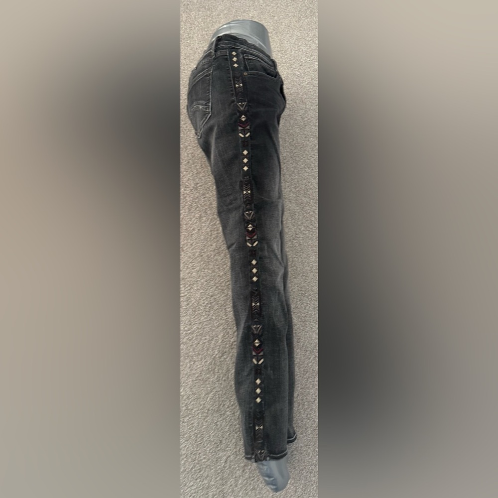 DRIFTWOOD Black Skinny Jeans with Embellished Side